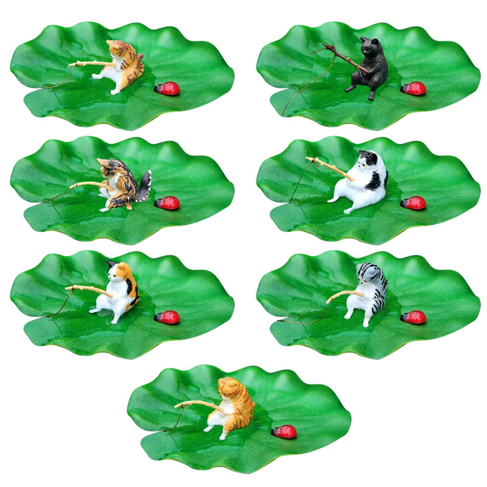 Aquarium Planted Tree - Mini Floating Cat Fishing Lotus Leaf