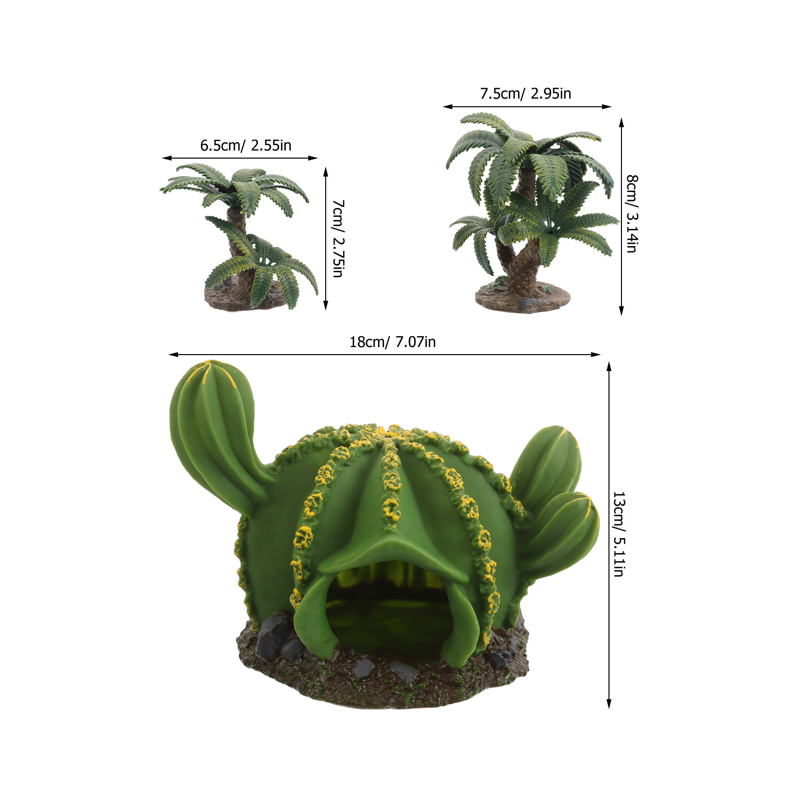 3Pcs Miniature Cactus Desert P - Aquarium Planted Tree recension och pris