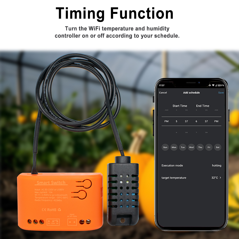 Tuya WiFi Temperature Humidity - Aquarium Planted Aquarium recension och pris