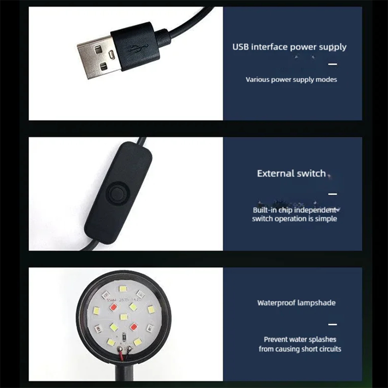 USB LED Fish Tank Clip Lamp Hi - Aquarium Plant Vitamins recension och pris