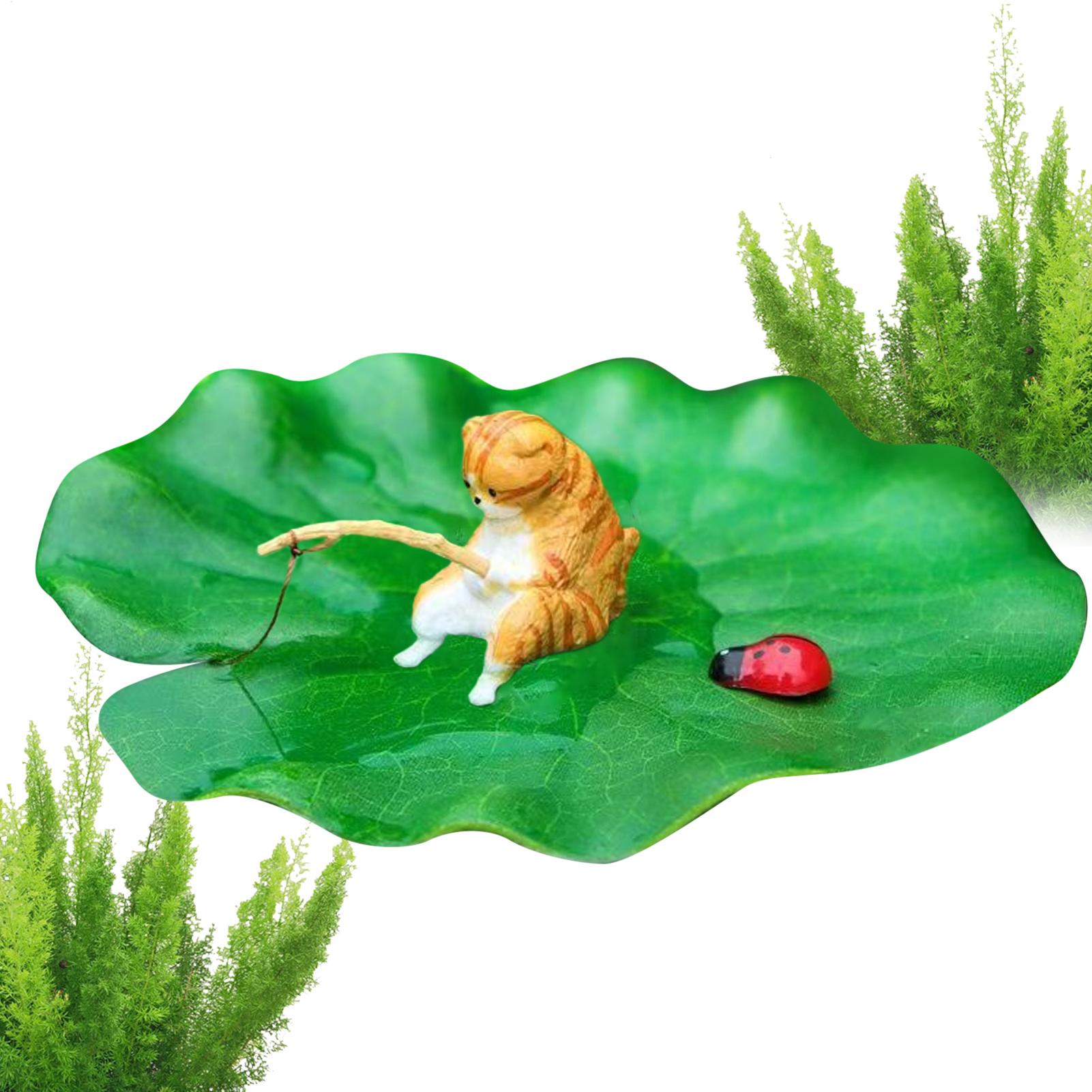 Mini Floating Cat Fishing Lotu - Aquarium Planted Tree recension och pris