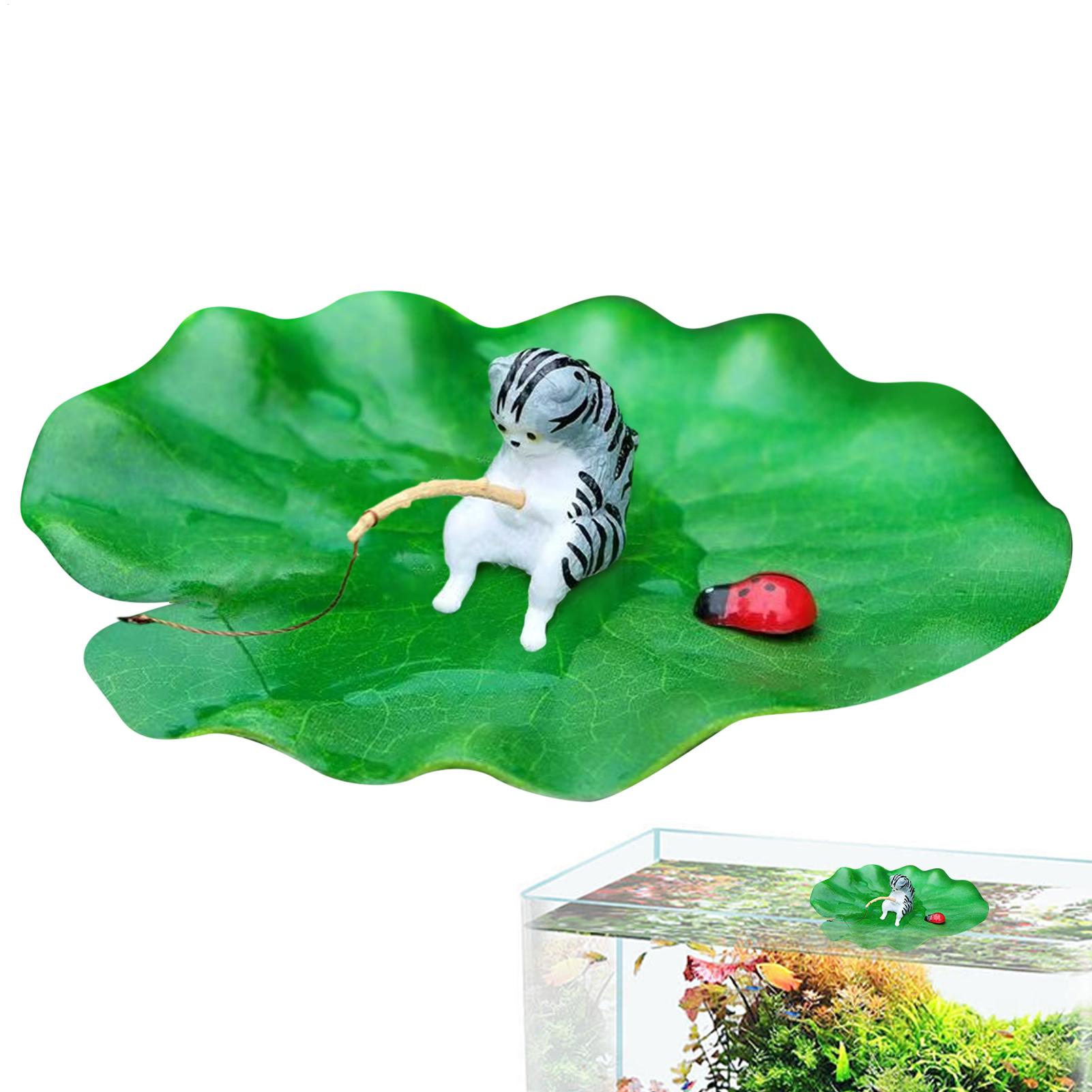 Mini Floating Cat Fishing Lotu - Aquarium Planted Tree recension och pris